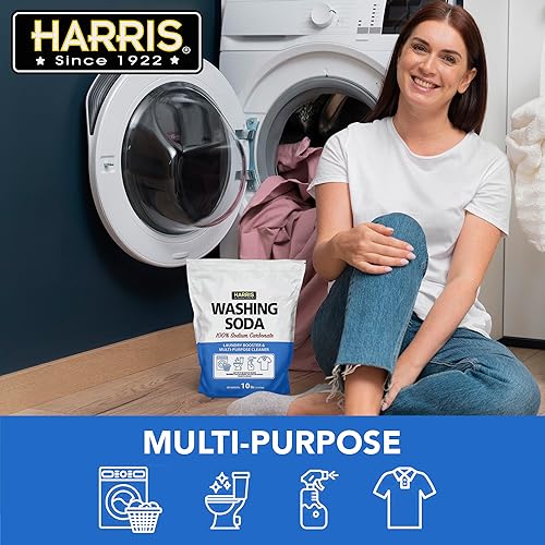 Harris Washing Soda 160 Ounce (Pack of 1) - Laundry Booster & Multi-Purpose Cleaner
