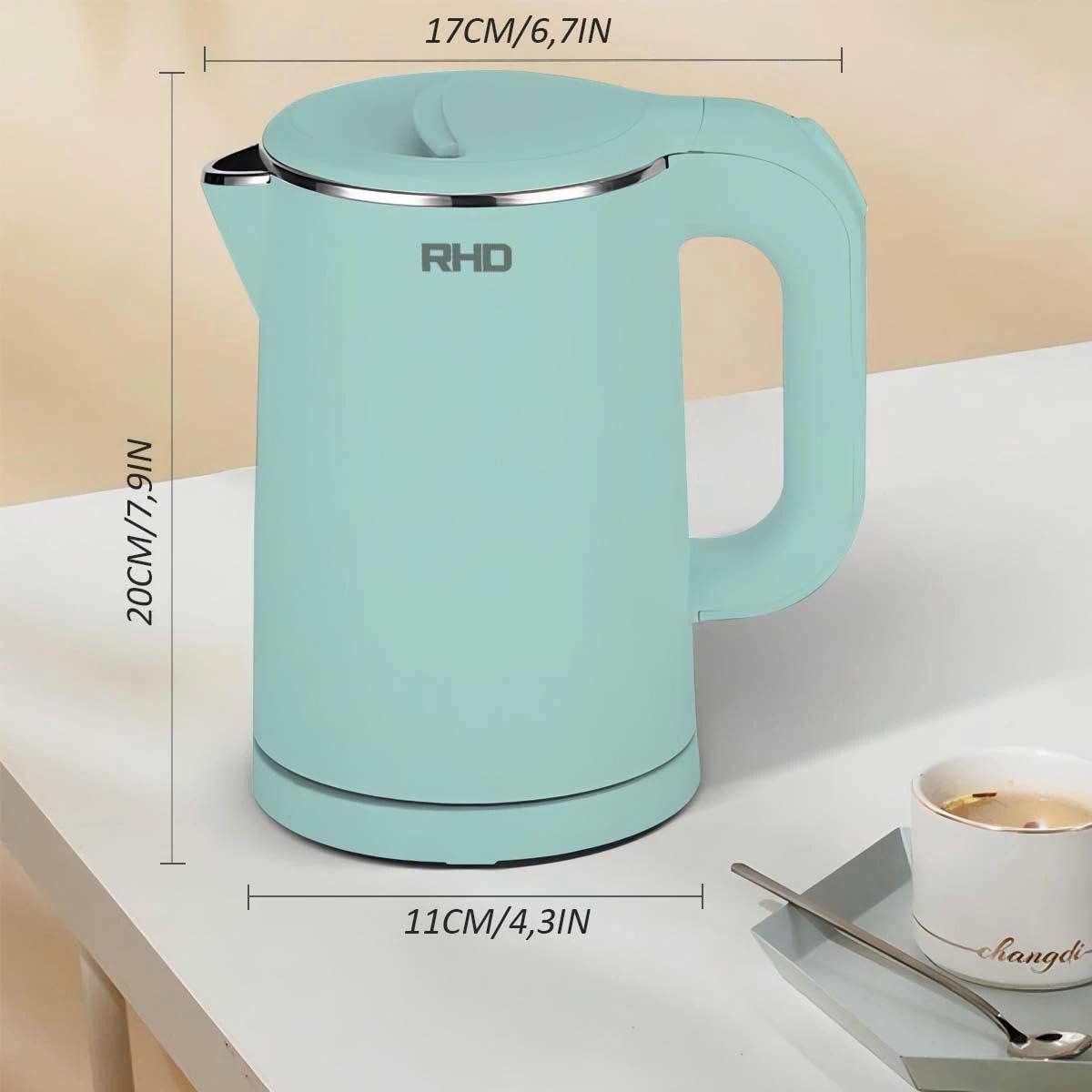 0.8L Small Electric Kettles for Boiling Water, Stainless Steel Mini Travel Kettle, 1000W Fast Boil Teapot, Boil-Dry Protection & Auto Shut-Off, Perfect For Traveling Cooking, Coffee, Tea, Eggs(Green)