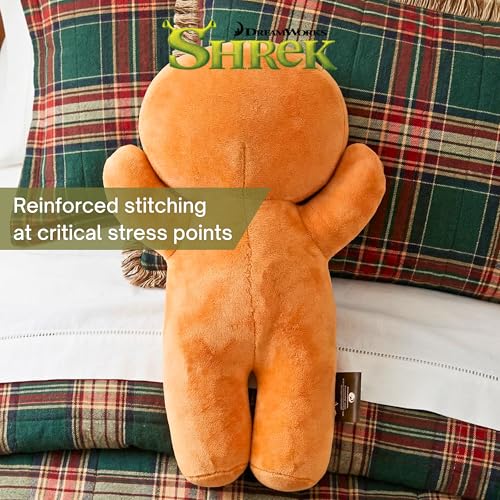 Gingy Gingerbread Man Plush Cuddle Pillow - Official Shrek Licensed Toy, 14" - One Size