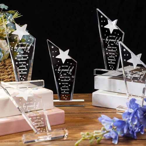 Stylish Bucherry 10 Pcs Employee Appreciation Acrylic Trophies - Thank You Awards