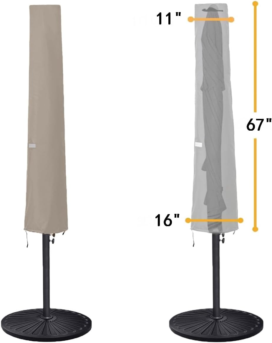 Regine Switzerland Waterproof Patio Umbrella Cover - Durable Zippered Design for 6ft to 9ft Umbrellas
