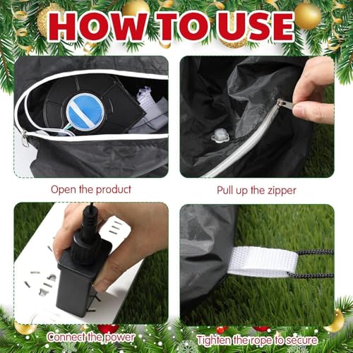 3 Pcs Halloween Inflatable Worm Yard Decoration with Built-in LED