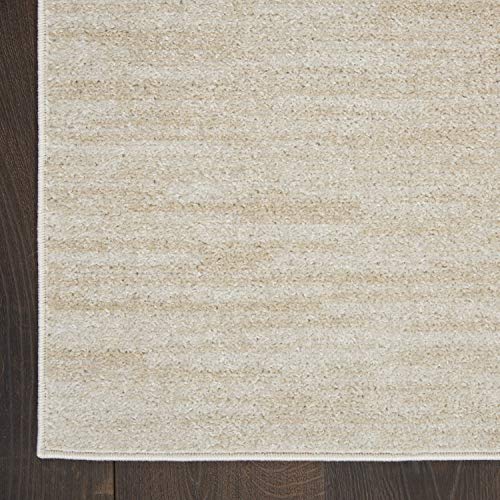 Outdoor Area Rug 5x7 Ivory Beige Low Pile Indoor Outdoor Rug