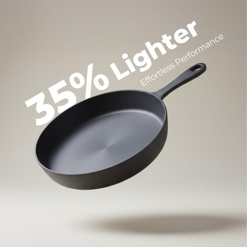 Flambo Skillet #10 - Non-Stick 10 Inch Pre-Seasoned Cast Iron Frying Pan | Versatile for Grilling, Frying, and Baking