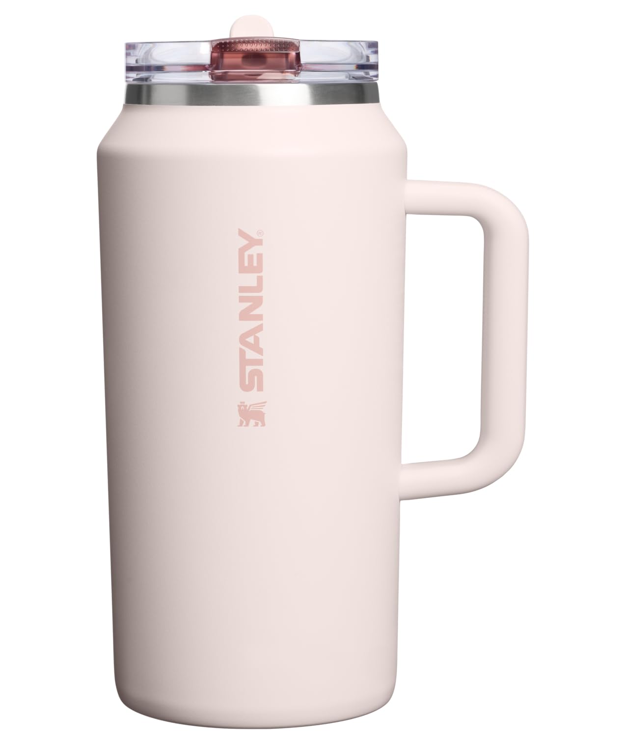STANLEY Quencher ProTour Flip Straw Tumbler with Leakproof Lid 64 oz | Built-In Straw & Handle | Cupholder Compatible for Travel | Insulated Stainless Steel Cup | BPA-Free | Rose Quartz
