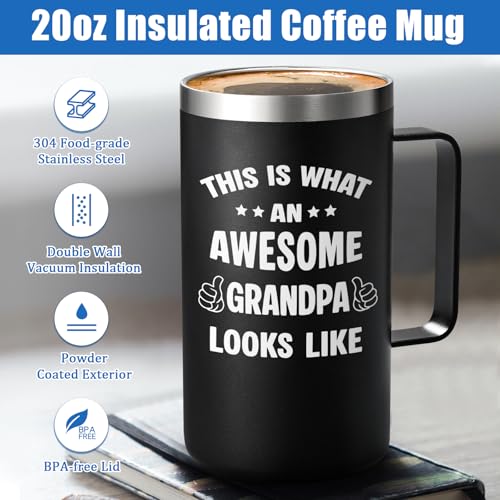 Lifecapido Grandpa Gifts, This is What an Awesome Looks Like 20oz