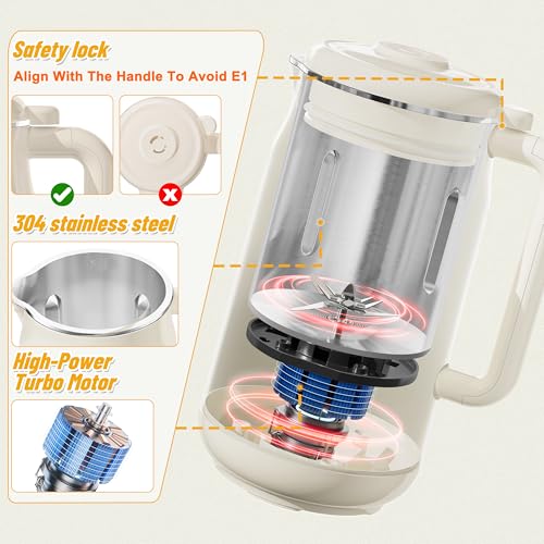 10-in-1 Nut Milk Maker Machine - 42oz Soy & Plant-Based Milk Processor
