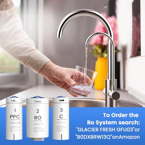 GLACIER FRESH PPC/C/RO Filter Replacement for GFU03 Reverse Osmosis System - Light White