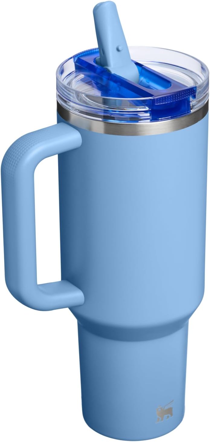 STANLEY Quencher ProTour 40 oz Tumbler - Leakproof Lid, Built-In Straw & Handle | Insulated Stainless Steel | BPA-Free | Blue Sky