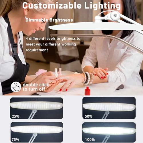 ATNailspro 38W Dimmable Nail Desk Lamp 3500 Lumens Studio Light with Clamp