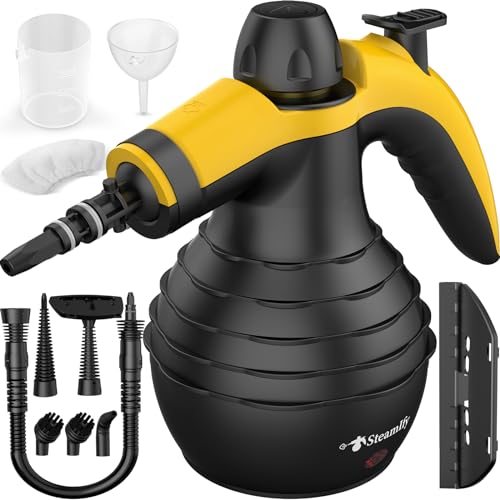 Pressurized Handheld Steam Cleaner with 10 Accessories for Home & Car Cleaning