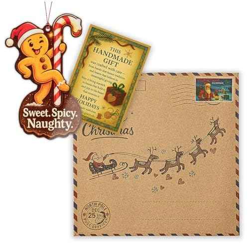 Funny christmas ornaments - Funny gag gifts - Santa ornament - White elephant ornament - raunchy - unique christmas ornaments - Suncatcher Effect stained glass window hanging - car hanging accessories