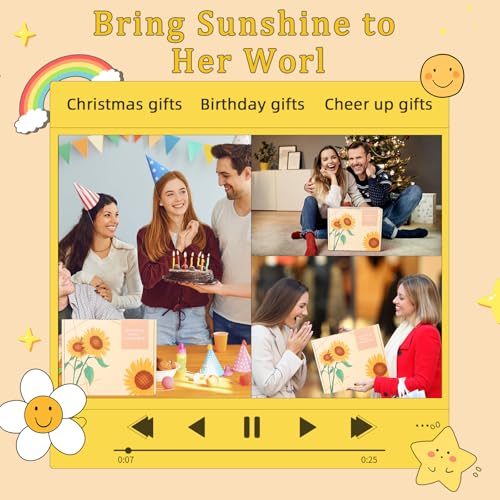 Yellow Sunflower Gift Box for Women - Care Package with Self Care Items & Accessories
