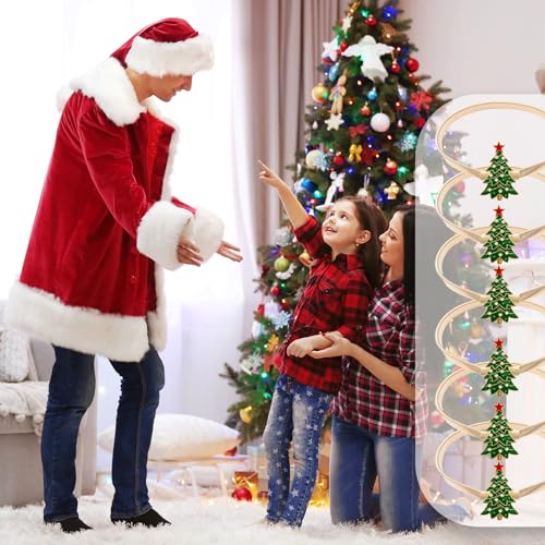 Green Christmas Curtain Tiebacks Buckle Aluminum Alloy Spring Design Decorative Holdbacks