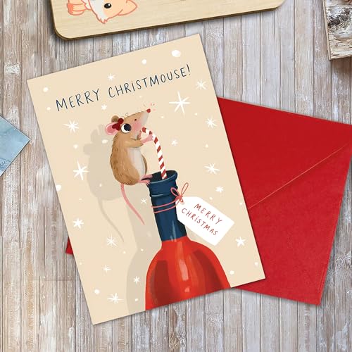 Podagree Christmas 78 Funny Wine Lover Card - Perfect Holiday Greeting Gift