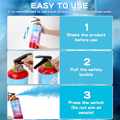 Blue Gender Reveal Fire Extinguisher 2 Pack - Party Decor, Biodegradable & Large Effect