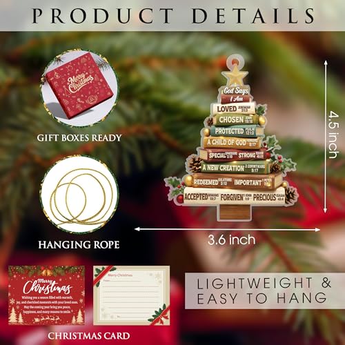 God Says I Am Christian Christmas Ornament - Christmas Tree Religious Decor - 2025 Gift