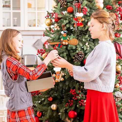 GuassLee Chef Gingerbread Christmas Decorations for Tree Apron Ornaments for Kids Christmas Tree Kitchen Baking Home Decor