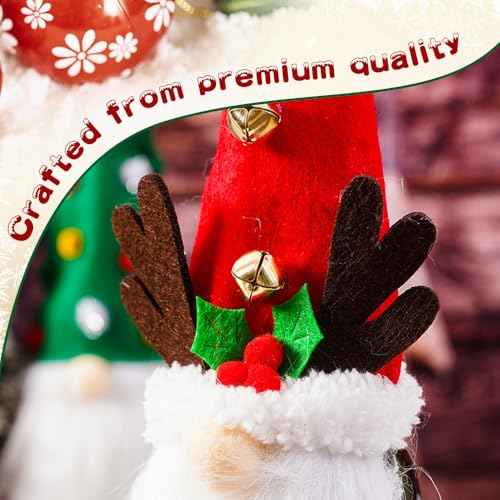 3 Pack Christmas Gnome Wine Bottle Covers,Swedish Gnomes Wine Bottle Toppers Decorative Santa Christmas Tree Snowman,Wine Bottle Bags for Christmas Holiday Party Decorations