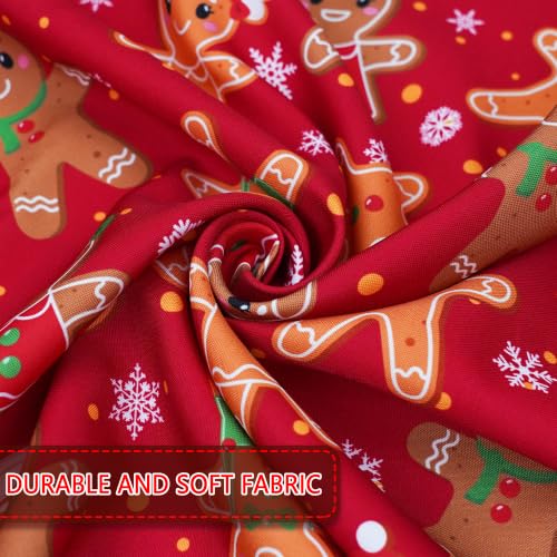 Christmas Gingerbread Outdoor Tablecloth with Umbrella Hole Zipper