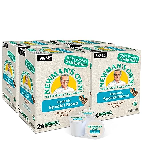 Newman's Own Organic Special Blend Keurig Coffee Pods Unflavored 24-Count Pack of 4