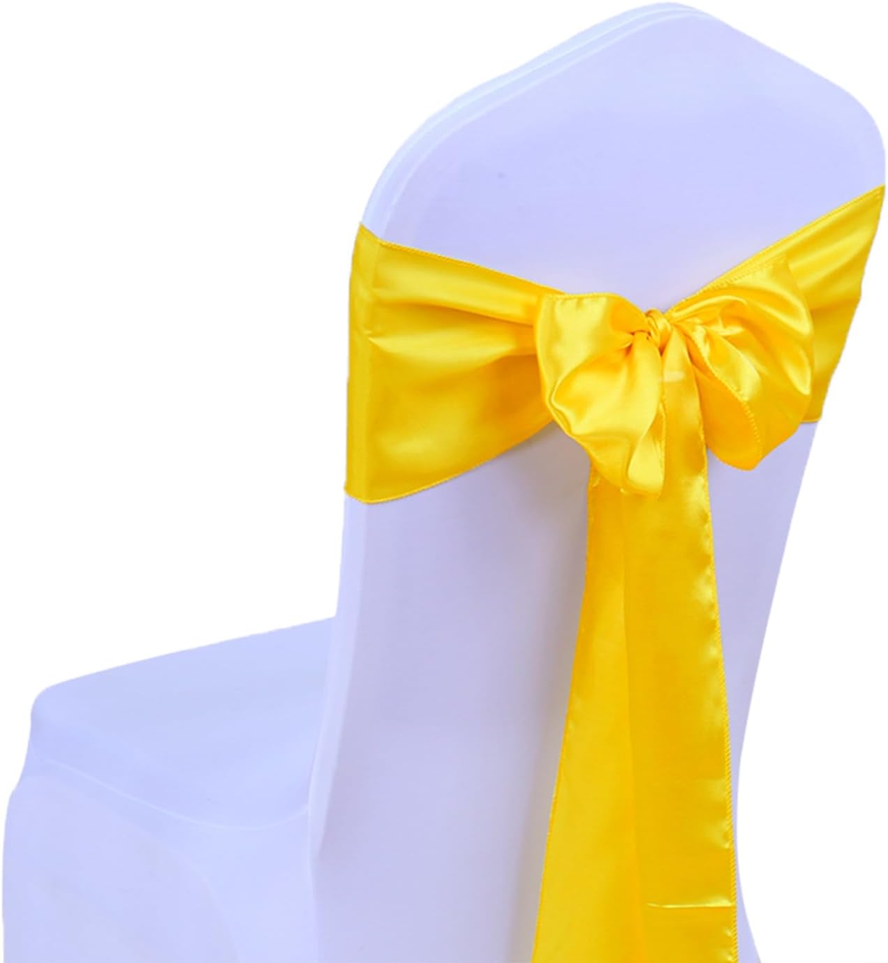 Skiennix Wedding Satin Table Runners - 10 Pack, 12" x 108" for Parties & Events | Yellow