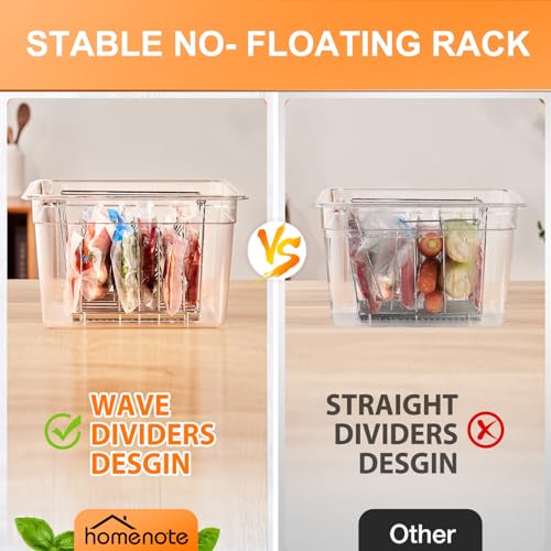Homenote 12 Quart Sous Vide Container with Lid, Rack, Sleeve & Cookbook - Variation Included