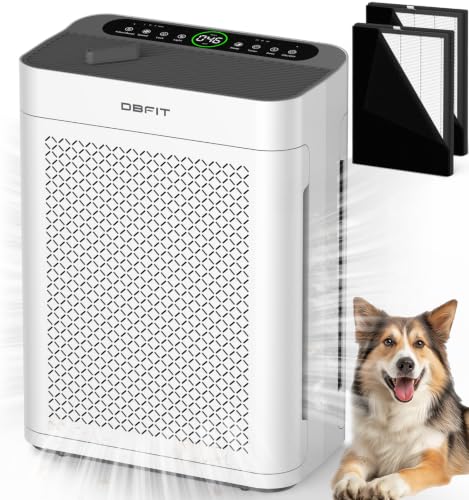 White HEPA Double-Sided Air Purifier for Large Rooms Up to 3000 sq.ft - Pet & Smoke Odor Removal
