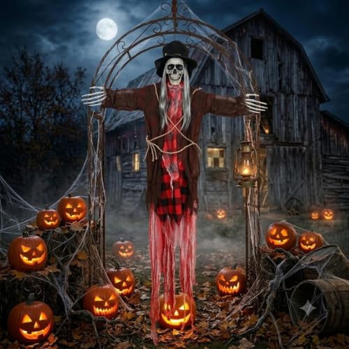 Halloween Hanging Skeleton Decorations Set - Outdoor Indoor Porch Tree Decor, 3 Pack