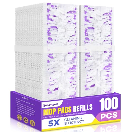 100 Pcs Swiffer Power Mop Refills - Multi-Surface Disposable Cleaning Pads