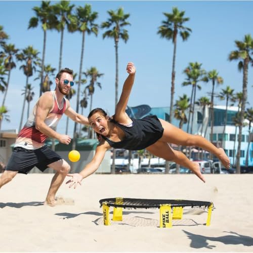 Spikeball 3 Ball Original Roundnet Game Set - Black/Yellow Includes Net & Carry Bag