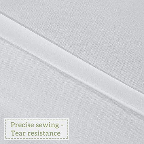 Homechoice Decor Victorian White Ruffle Shower Curtain 72x84 Inches with 12 Buttonholes