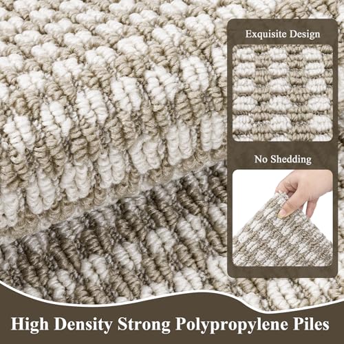 Beige 3'x14' Heavy-Duty Non-Slip Entryway Runner Rug - Low Profile Floor Mat