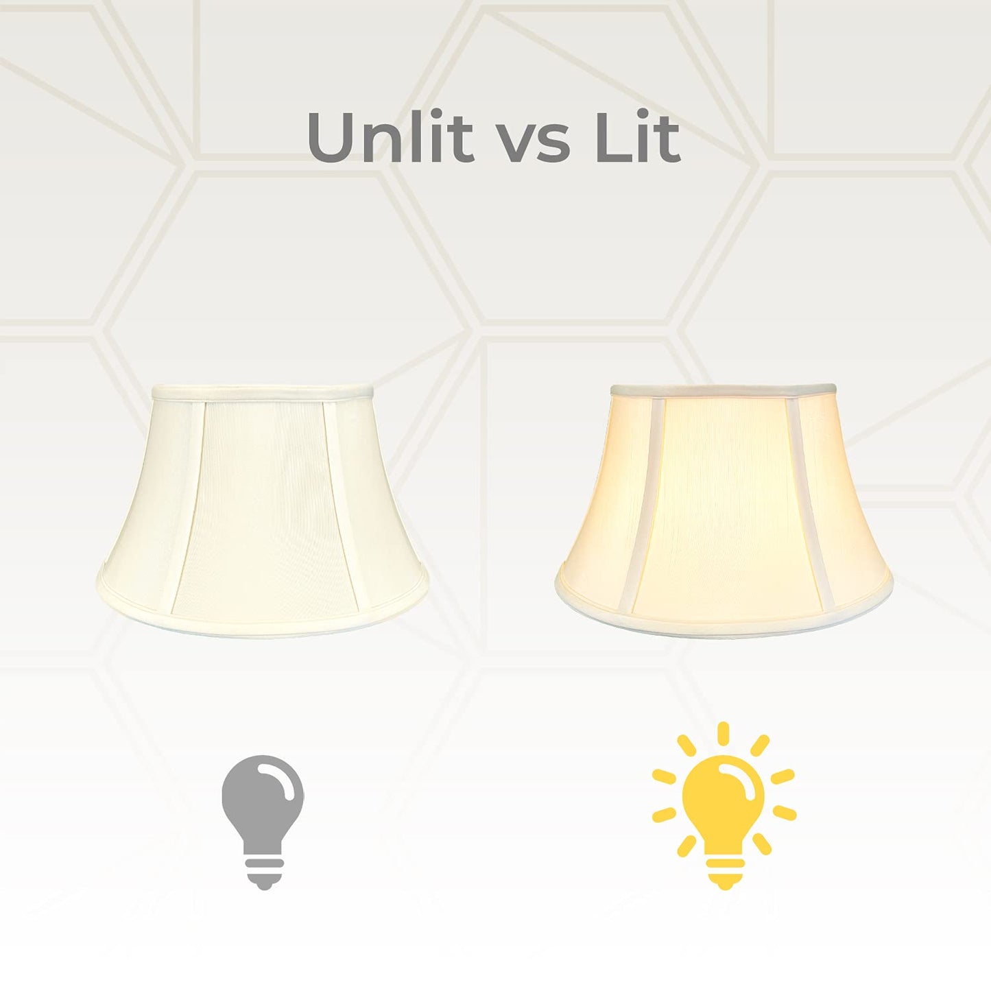 Royal Designs Shallow Drum Bell Billiotte Wall Lamp Shade - Eggshell - 8 x 12.5 x 7.6