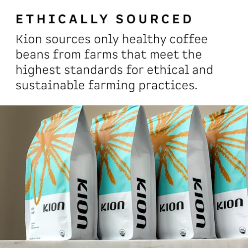 Kion Organic Whole Bean Coffee Medium Roast 12 Oz Pack of 3 - Tested for Toxins, Specialty Grade