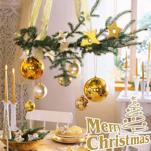 JUNEBRUSHS 600 Pack Christmas Ornament Hooks with Snap - Gold, Silver, Red, Green