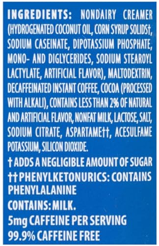 Sugar-Free Decaf Mocha Beverage Mix - 4 oz Tub, 4 Pack, Café-Style Drink
