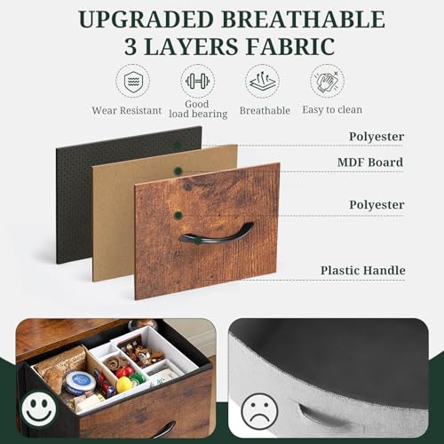Brown 9-Drawer Dresser for Bedroom Storage - SageNest, 11.8"D x 39.4"W x 40"H