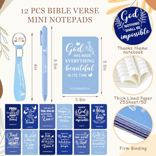 Gradient Blue 12-Piece Christian Holiday Gift Set for Church Events