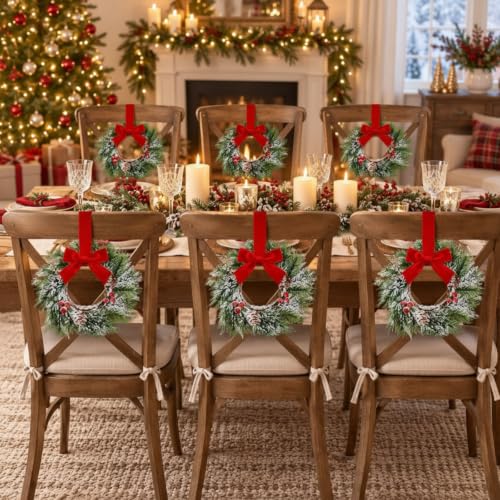 Hotop 16 Pcs 7.87 In Mini Christmas Wreaths for Kitchen Cabinets (8.5 cm inner, 20 cm outer)