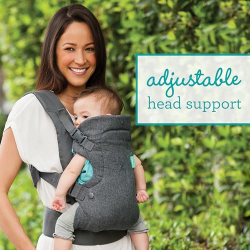 Infantino Flip 4-in-1 Baby Carrier Gray - Convertible Ergonomic Design for Newborn to Toddler