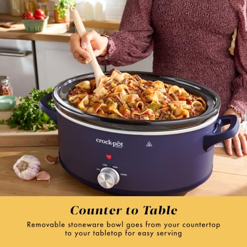 Crock-Pot 10 Quart Manual Slow Cooker with Purple Basil Finish — Large Capacity, Easy to Use