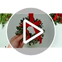 Christmas Mini Cabinet Wreaths 12Pcs 6-Inch with Ribbon for Kitchen Decor