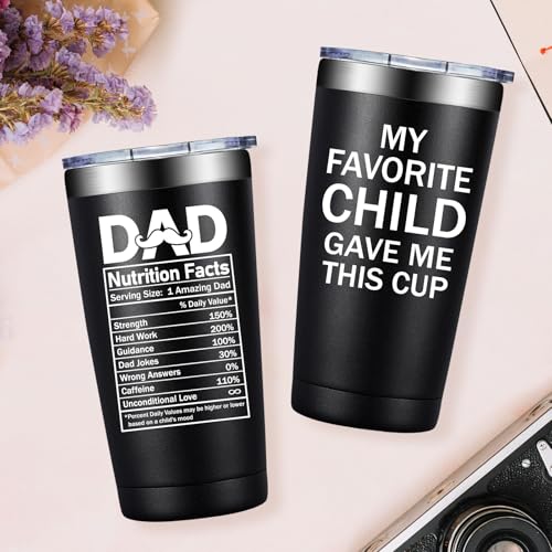 Grifarny Dad Gifts Black 20oz Stainless Steel Tumbler from Daughter