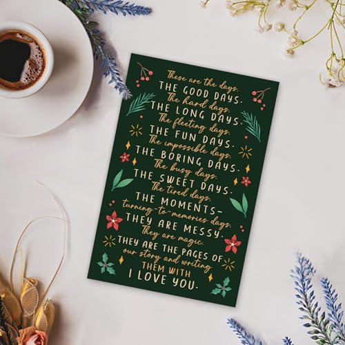 Gevinna Warm Holiday Wishes Romantic Christmas Card for Him & Her – 8.1 x 5.3 in (Warm Holiday Wishes)