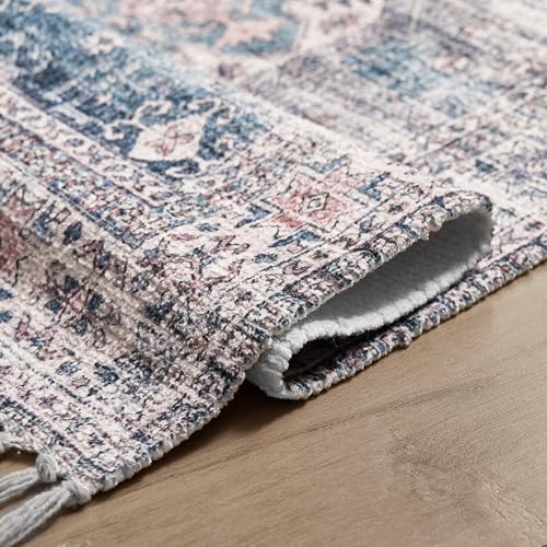 Jessica Simpson Chenille Peregrine Fringe Rug - Skid-Resistnat & Washable Runner Rug 2 Piece Set - 26" x 51"/26" x 66"