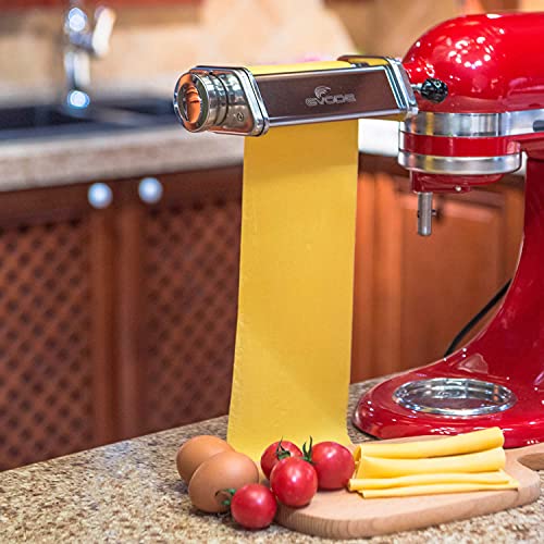 GVODE Pasta Roller Attachment for KitchenAid Stand Mixer - 8 Adjustable Settings