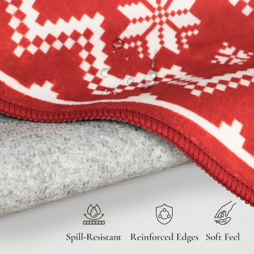 GENIMO 5x7 Checkered Christmas Rug - Holiday Area Carpet for Living Room & Bedroom