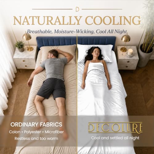 White King Size Viscose Bamboo Sheets 4-Piece Bed Set – Hypoallergenic & Cooling