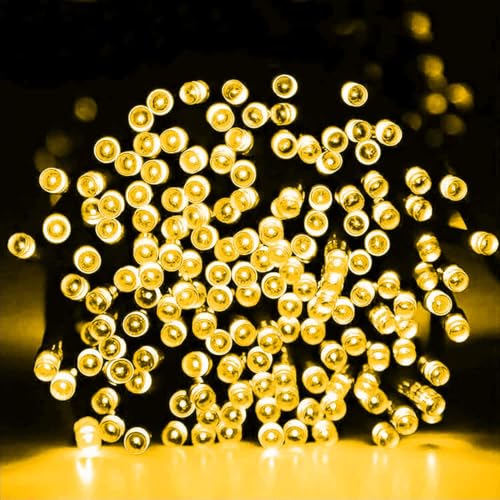 Dazzle Bright 300 LED Christmas String Lights Warm White, 115 ft Connectable IP44